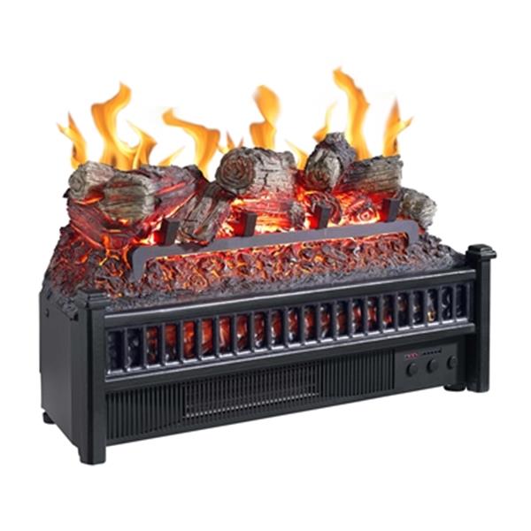 Pleasant Hearth Black Electric Fire Log With Heater Lh 24 Rona