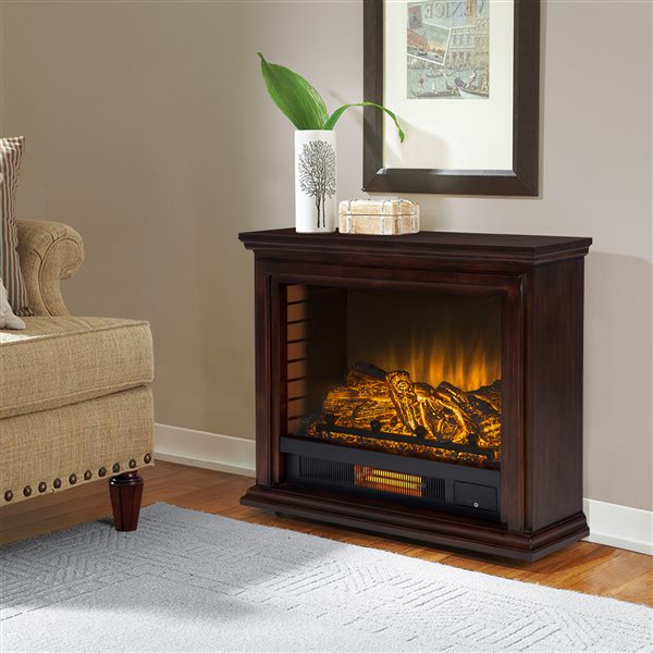 Pleasant Hearth Sheridan Mobile Fireplace - 31-in - Cherry GLF-5002-68 |  RONA