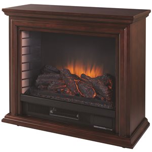 Pleasant Hearth Sheridan Mobile Fireplace - 31-in - Cherry