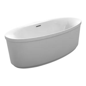 Acri-tec Industries Clarice 67-in x 33.50-in White Freestanding 2 Piece Soaker Bathtub