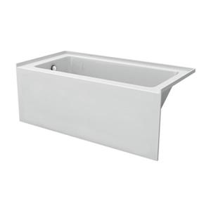 Acri-tec Industries Clear Series 60-in x 30-in White Left-Hand Alcove Soaker Tub