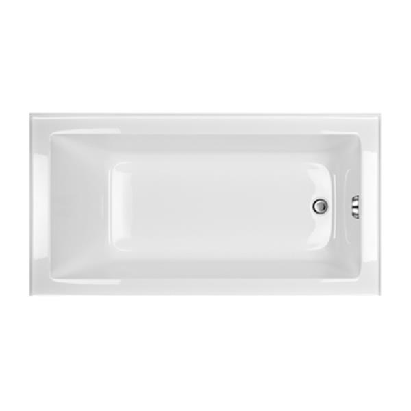 Acri-tec Industries Clear Series 60-in x 30-in White Right-Hand Alcove Soaker Tub