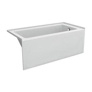 Acri-tec Industries Clear Series 60-in x 30-in White Right-Hand Alcove Soaker Tub