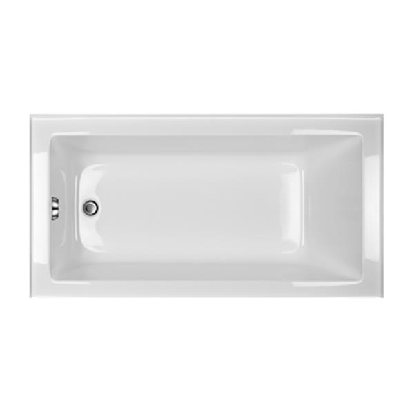 Acri-tec Industries Clear Series 60-in x 32-in White Left-Hand Alcove Soaker Tub