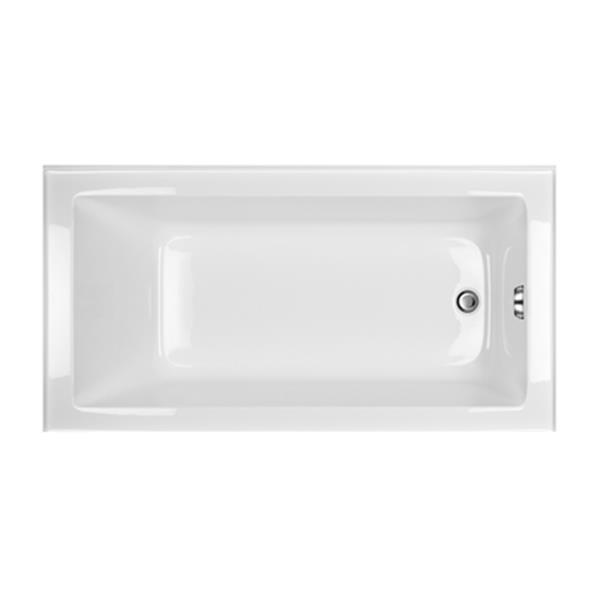 Acri-tec Industries Clear Series 60-in x 32-in White Right-Hand Alcove Soaker Tub