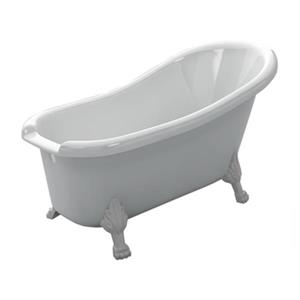 Baignoire sur pattes Victorian, 61", acrylique, blanc