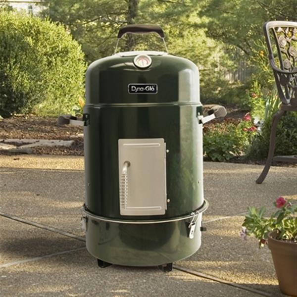 DynaGlo Compact Charcoal Bullet Smoker Grill Green DGVS390GCD RONA