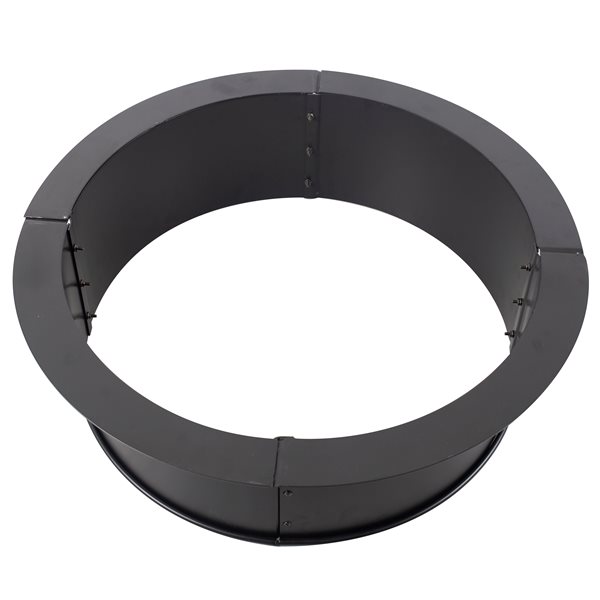 Pleasant Hearth Outdoor Fire Ring Black Steel 33.5-in