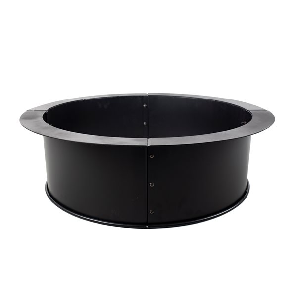 Pleasant Hearth Outdoor Fire Ring Black Steel 33.5-in