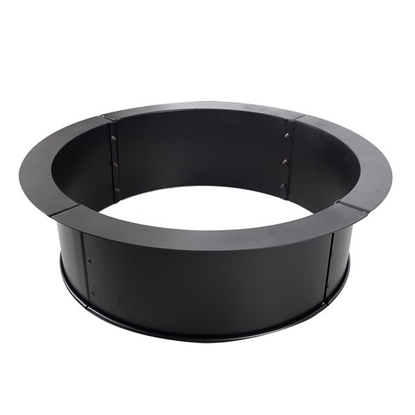 Pleasant Hearth Fire Ring 33 5 In, Black Steel Fire Pit Ring