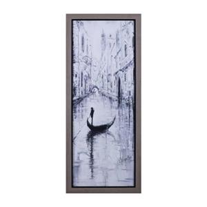 ArtMaison Canada Venice Boat by Peter Kiyanista 50.75-in x 20.75-in Framed Art