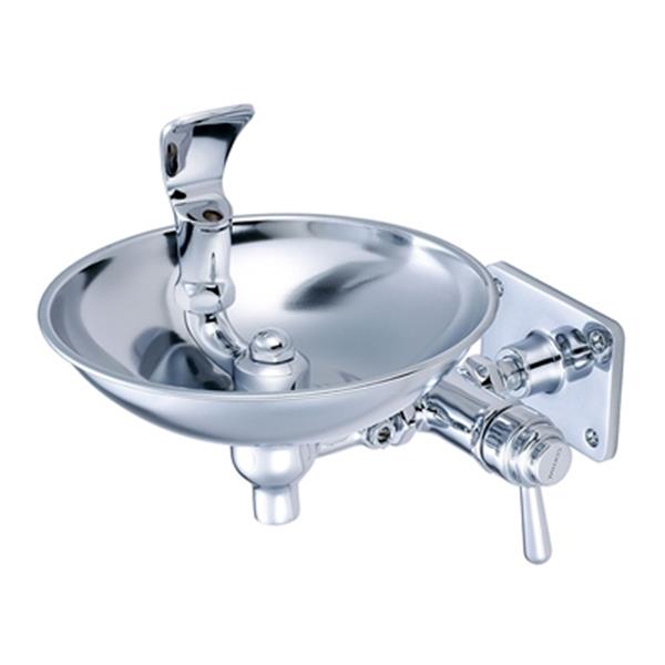 Central Brass Polished Chrome Wall Mounted Drinking Fountain with Vandal Resistant Cap