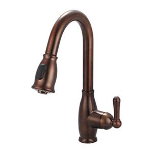 Olympia Faucets Accent Single Handle Pull-Down Oil-Rubbed Bronze Kitchen Faucet