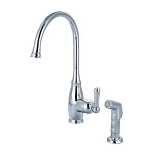 Olympia Faucet Accent single Handle Pull-Down Polished Chrome Kitchen Faucet