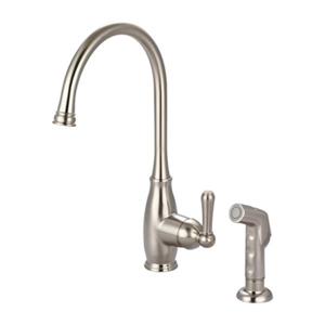 Olympia Faucets Accent Single Handle Pull Down Brushed Nickel Kitchen Faucet