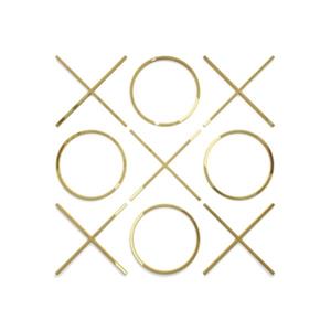 Home Gear 20-in x 20-in Tic Tac Toe Gold Wall Decor