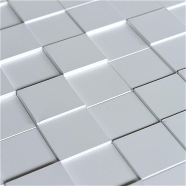 Retro Art Ledge Stone Snow White Harmony Cubes 3D Wall Panels