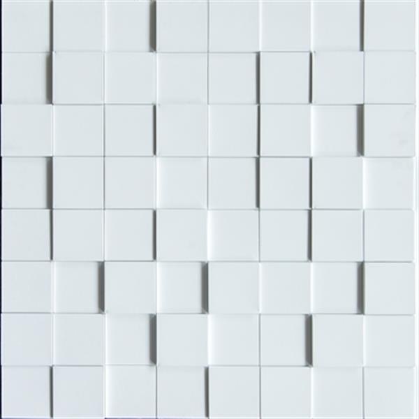 Retro Art Ledge Stone Snow White Harmony Cubes 3D Wall Panels