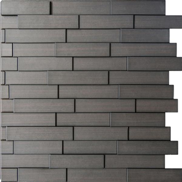 Retro Art Ledge Stone Dark Okasha Piano Steps 3D Wall Panels RONA