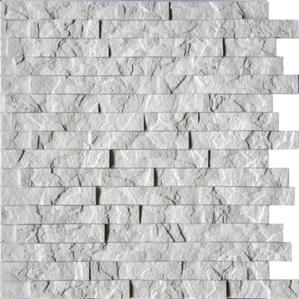 Retro Art Ledge Stone Crystal White 3D Wall panels RONA