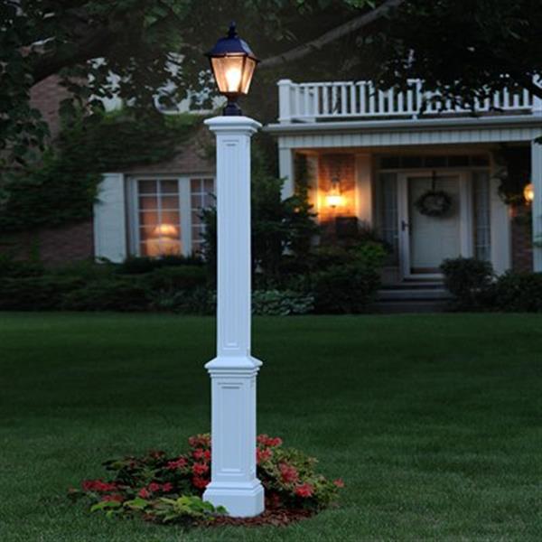 Mayne Signature Decorative Lamp Post with Mount - White