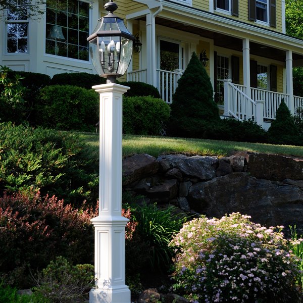 Mayne Signature Decorative Lamp Post - White
