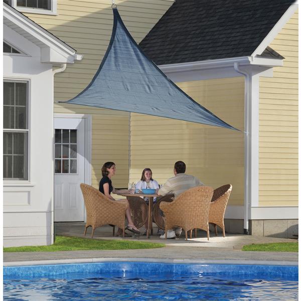 ShelterLogic 16 x 16-ft Heavyweight Triangle Shade Sail - Sea Blue