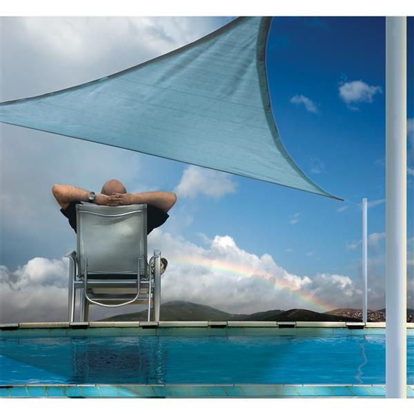 ShelterLogic 16 x 16-ft Heavyweight Triangle Shade Sail - Sea Blue