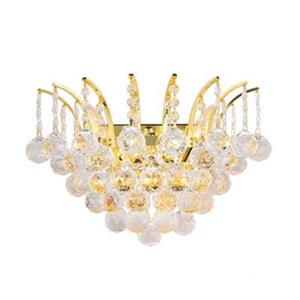 Worldwide Lighting Empire Collection Polished Chrome Crystal 3-Light Wall Sconce