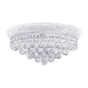 Worldwide Lighting Empire Collection Polished Chrome Crystal 3-Light Wall Sconce