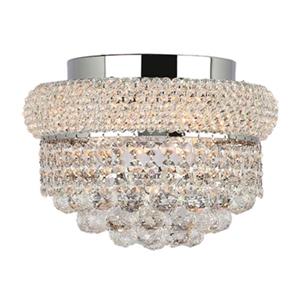 Worldwide Lighting Empire 4-Light Polished Chrome Semi Flush Ceiling Light