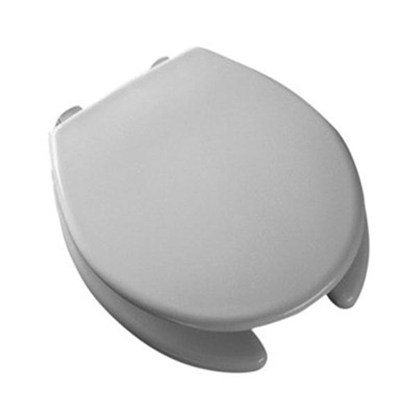 Bemis Open Front Elongated Front 2in Lift White Plastic Toilet Seat RONA
