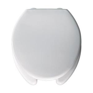 Bemis Open Front Elongated Front 2-in Lift White Plastic Toilet Seat