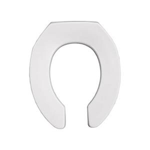 Bemis Open Front Elongated Front 3-in Lift White Plastic Toilet Seat