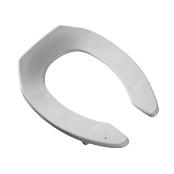 Bemis Open Front Elongated 3in Lift White Plastic Toilet Seat RONA