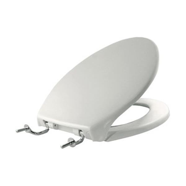 Bemis Elongated White Plastic Toilet Seat RONA