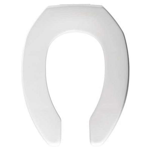 Bemis Elongated Open Front White Plastic Seat Toilet