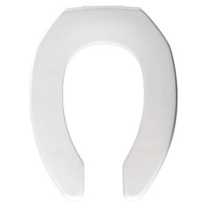 Bemis Just Lift Open Front Elongated White Plastic Toilet Seat Cover