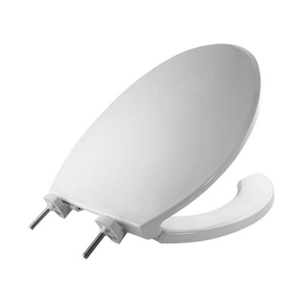 Bemis Just Lift Commercial Elongated White Plastic Toilet Seat RONA