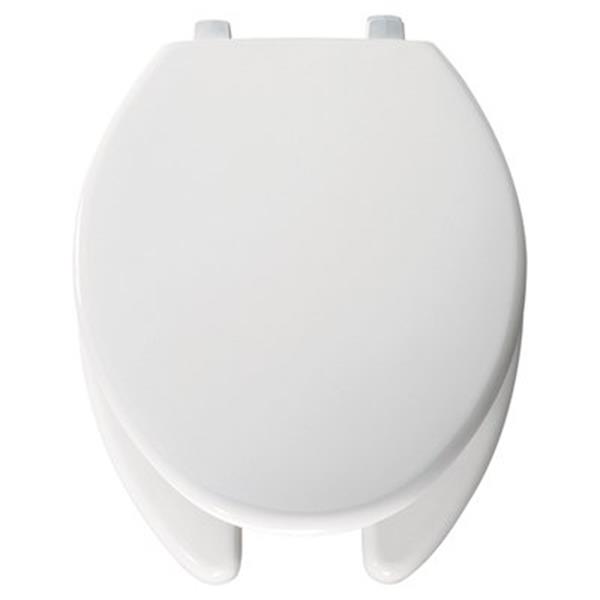 Bemis Just Lift Elongated White Plastic Toilet Seat RONA