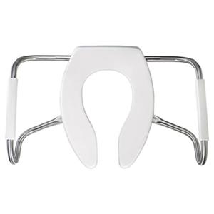 Bemis Elongated Medic-Aid® Safety White Plastic Toilet Seat