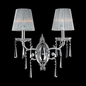 Worldwide Lighting Orleans Collection Polished Chrome 2-Light Wall Sconce