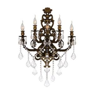 Worldwide Lighting Versailles Collection Antique Bronze 5-Light Wall Sconce