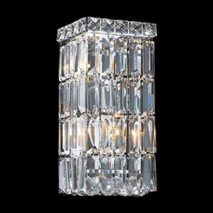 Worldwide Lighting Cascade Collection Polished Chrome Clear 2-Light Crystal Wall Sconce