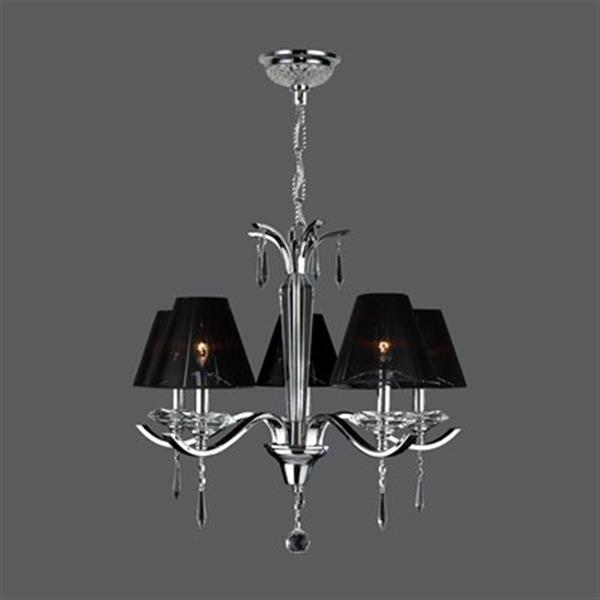 gatsby 5 light chrome chandelier