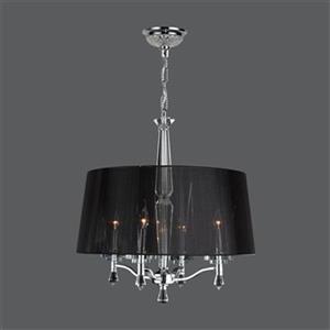 Worldwide Lighting Gatsby Collection 72-in Polished Chrome 4-Light Chandelier