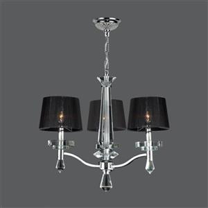 Worldwide Lighting Gatsby Collection 72-in Polished Chrome 3-Light Chandelier