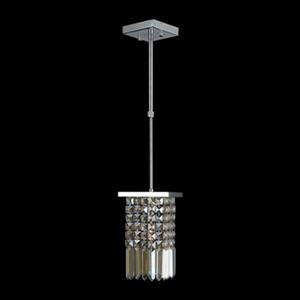Worldwide Lighting Torrent 1-Light Polished Chrome Square Mini Pendant Light