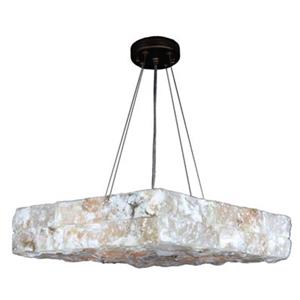 Worldwide Lighting Pompeii 5-Light Flemish Brass Large Square Pendant Light