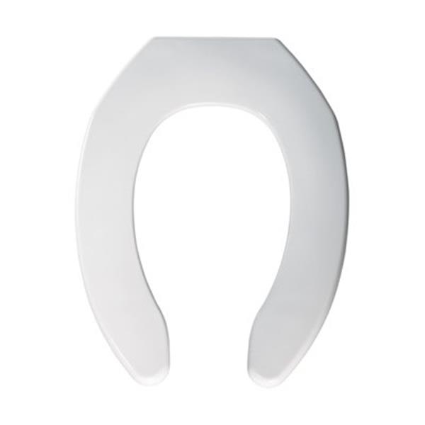 Bemis Elongated Commercial Plastic White Toilet Seat RONA